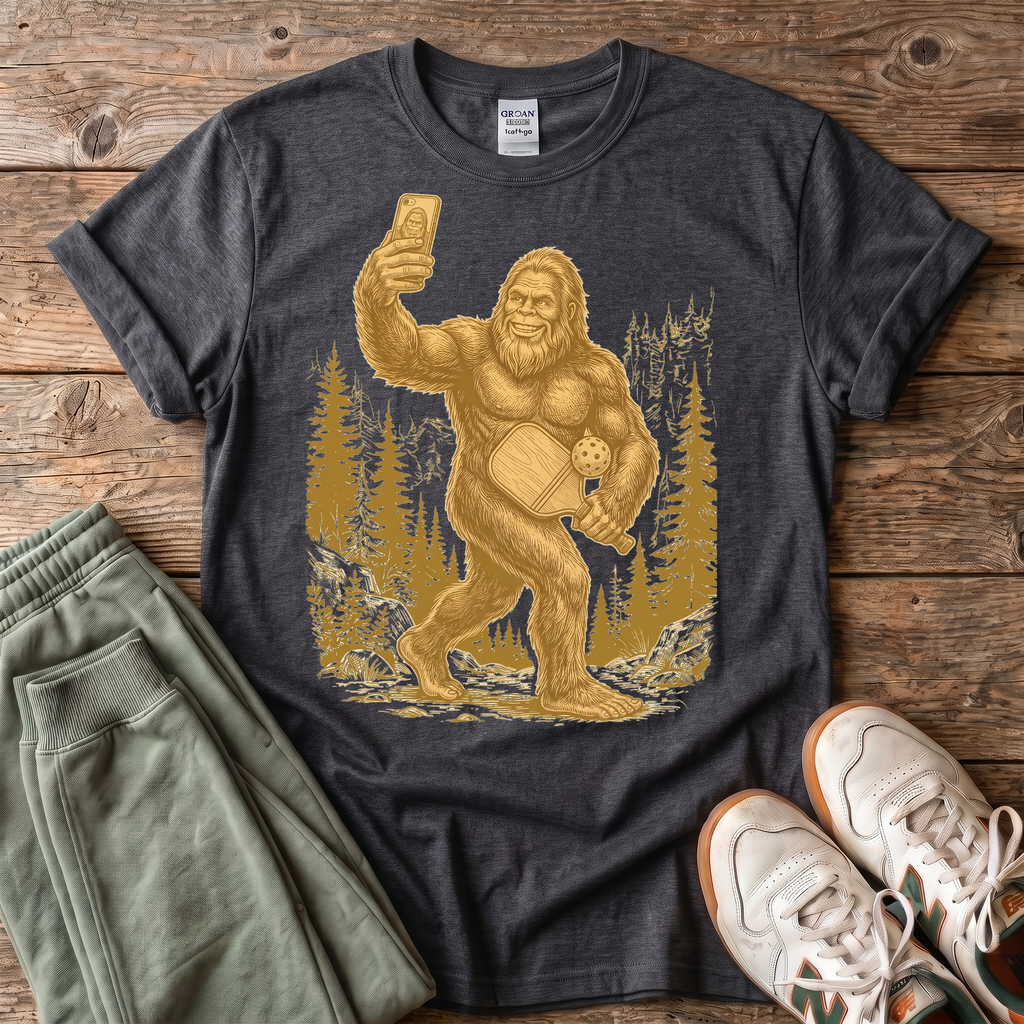 Funny Bigfoot Pickleball T-Shirt