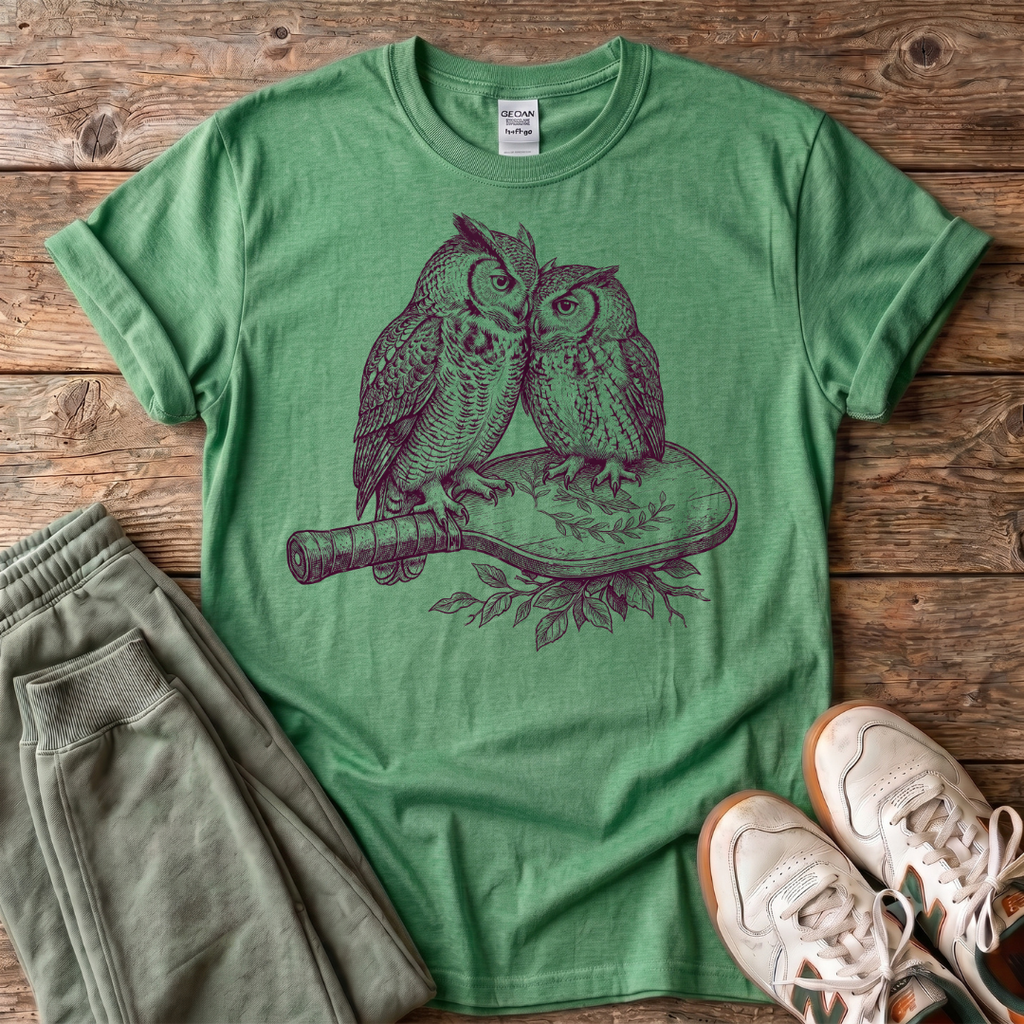 Vintage Owl Pickleball T-Shirt