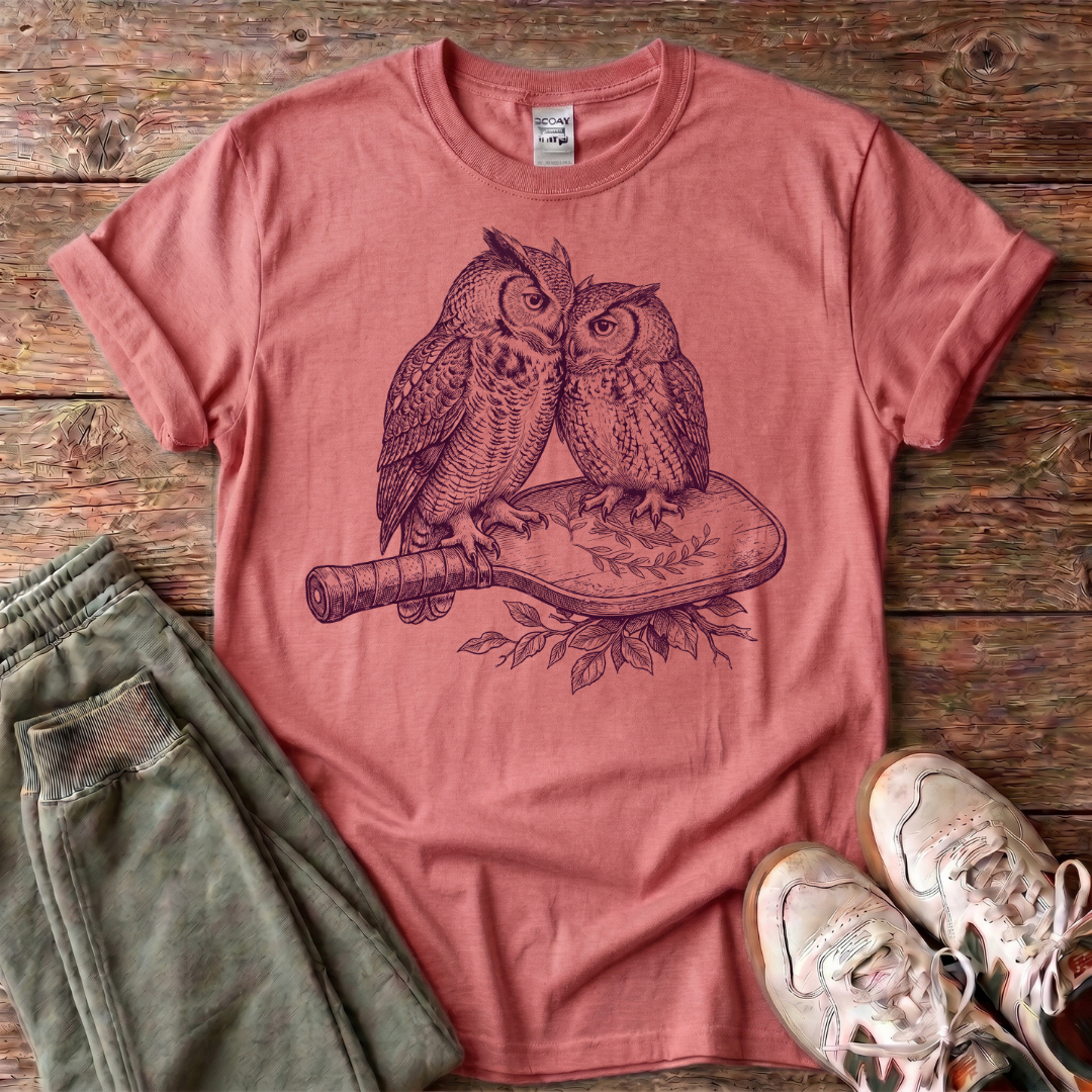 Vintage Owl Pickleball T-Shirt