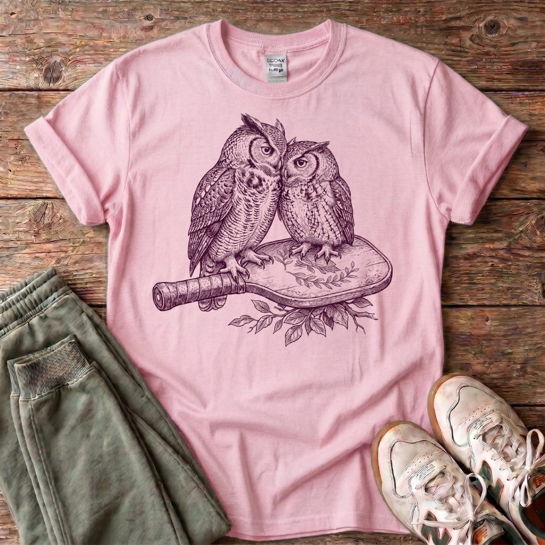 Vintage Owl Pickleball T-Shirt