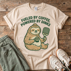 Fueled by Coffee, Powered by Dinks Sloth T-Shirt