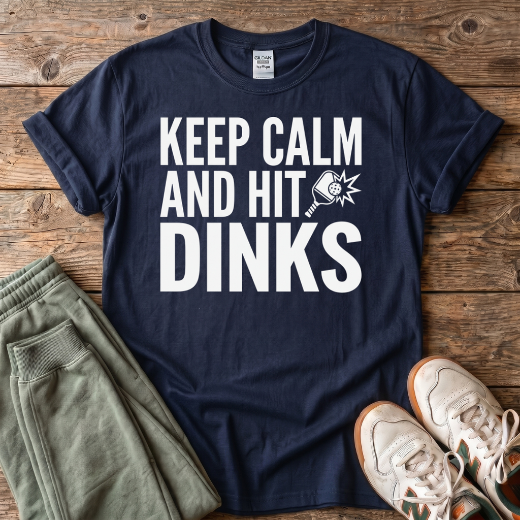 Keep Calm And Hit Dinks Pickleball T-Shirt