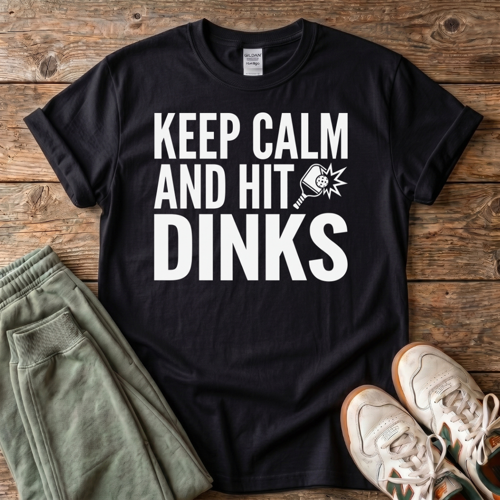Keep Calm And Hit Dinks Pickleball T-Shirt
