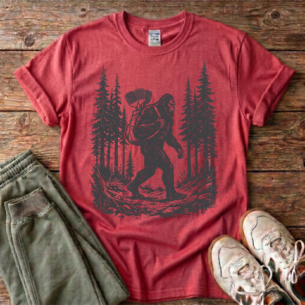 Bigfoot Backpacking Forest Sasquatch Hiker T-Shirt