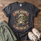 Dink Around Raccoon Pickleball T-Shirt