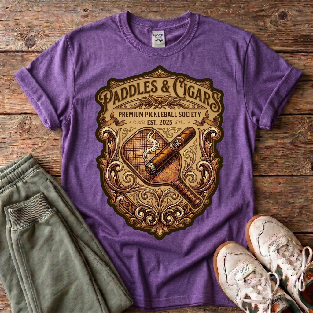 Paddles & Cigars Pickleball Club T-Shirt