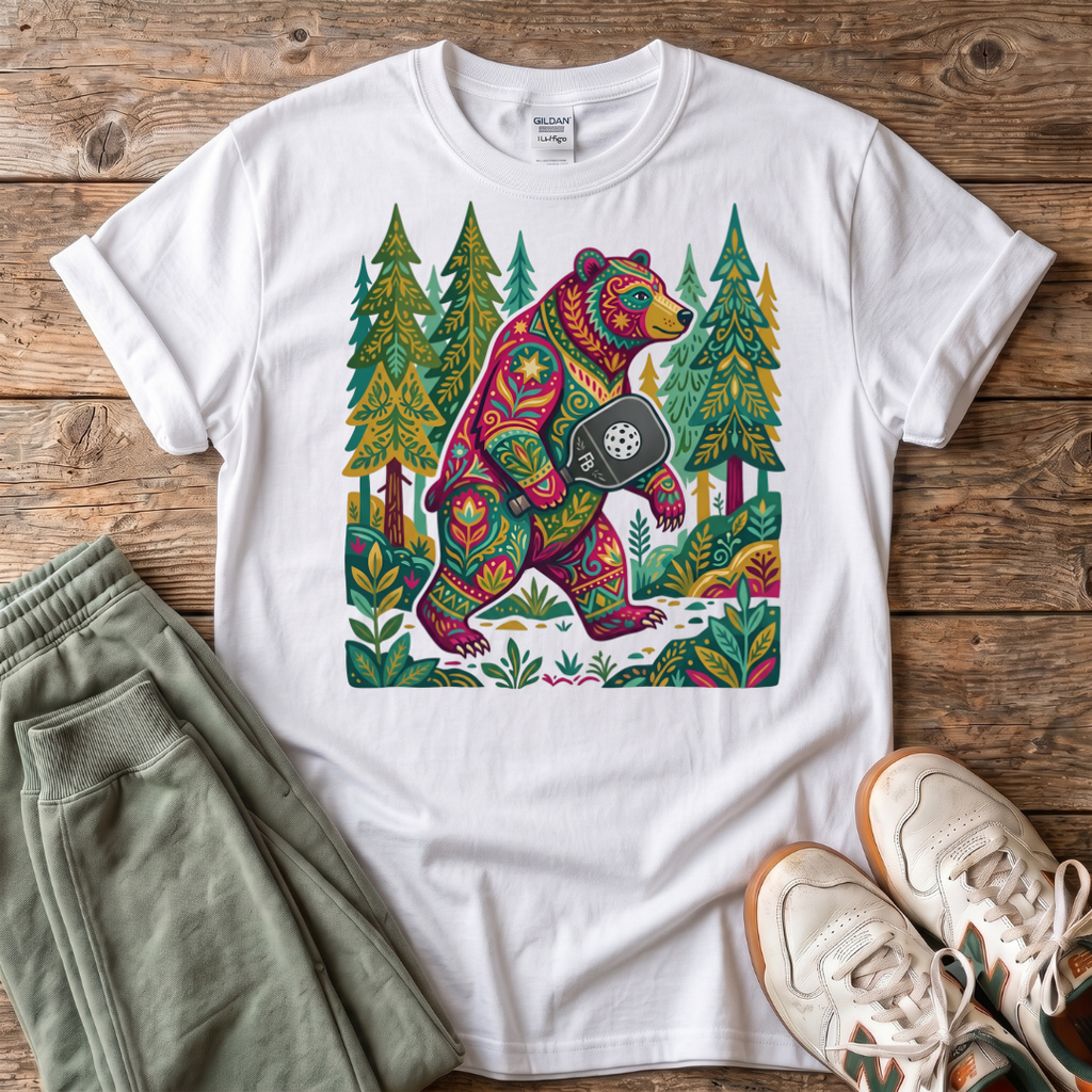 Colorful Folk Art Bear T-Shirt