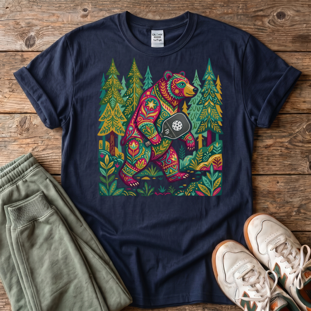 Colorful Folk Art Bear T-Shirt