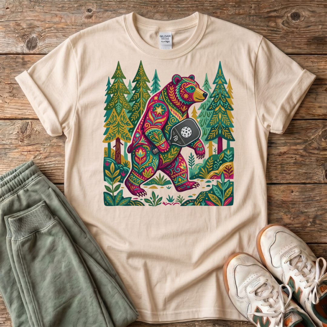 Colorful Folk Art Bear T-Shirt