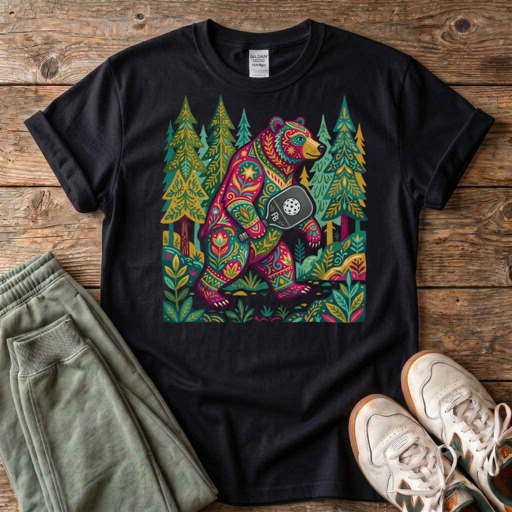Colorful Folk Art Bear T-Shirt