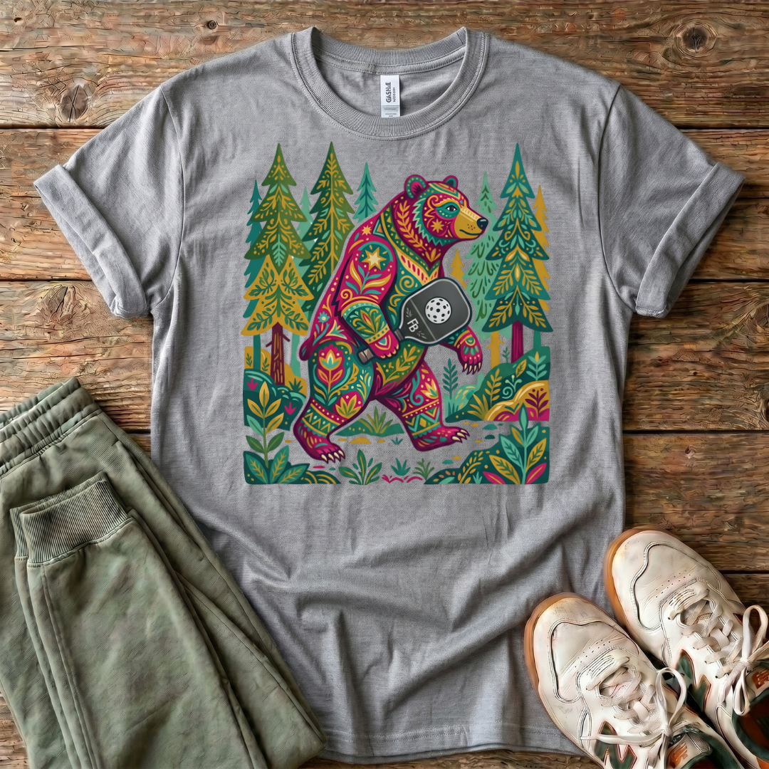 Colorful Folk Art Bear T-Shirt