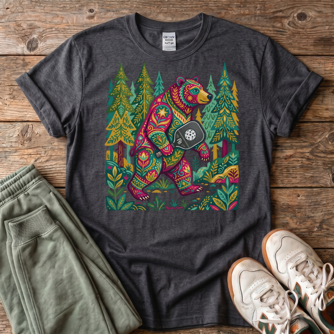 Colorful Folk Art Bear T-Shirt