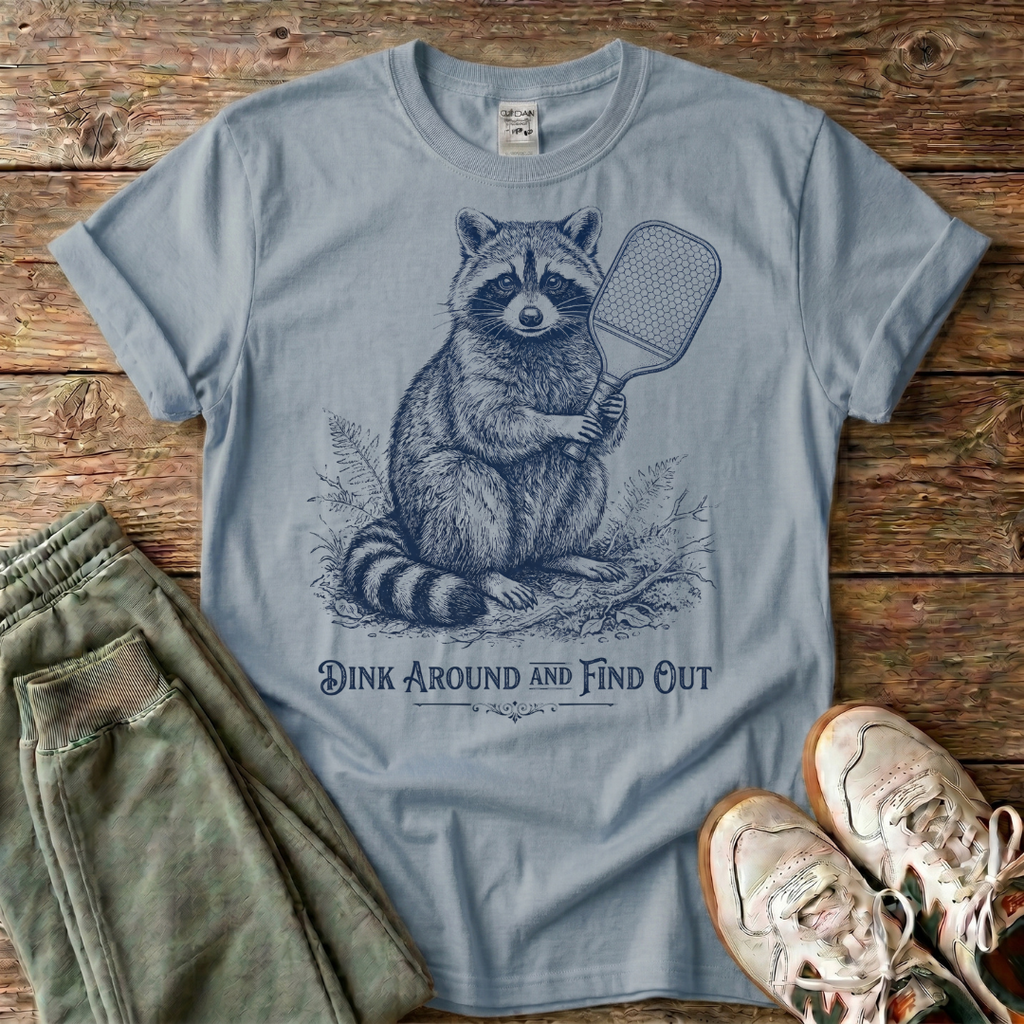 Raccoon With Flyswatter T-Shirt