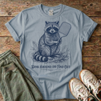 Raccoon With Flyswatter T-Shirt
