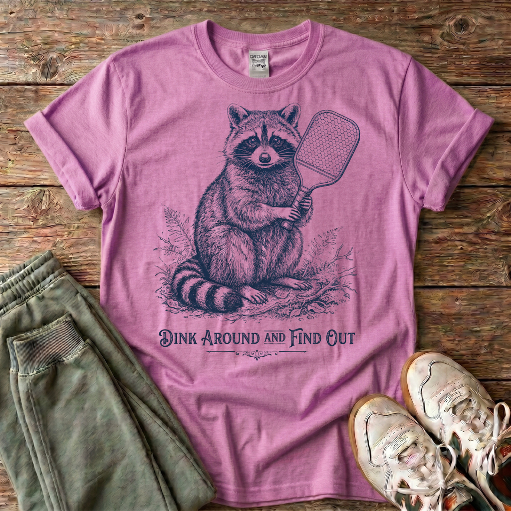 Raccoon With Flyswatter T-Shirt