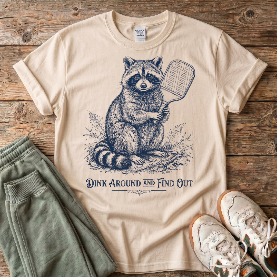 Raccoon With Flyswatter T-Shirt