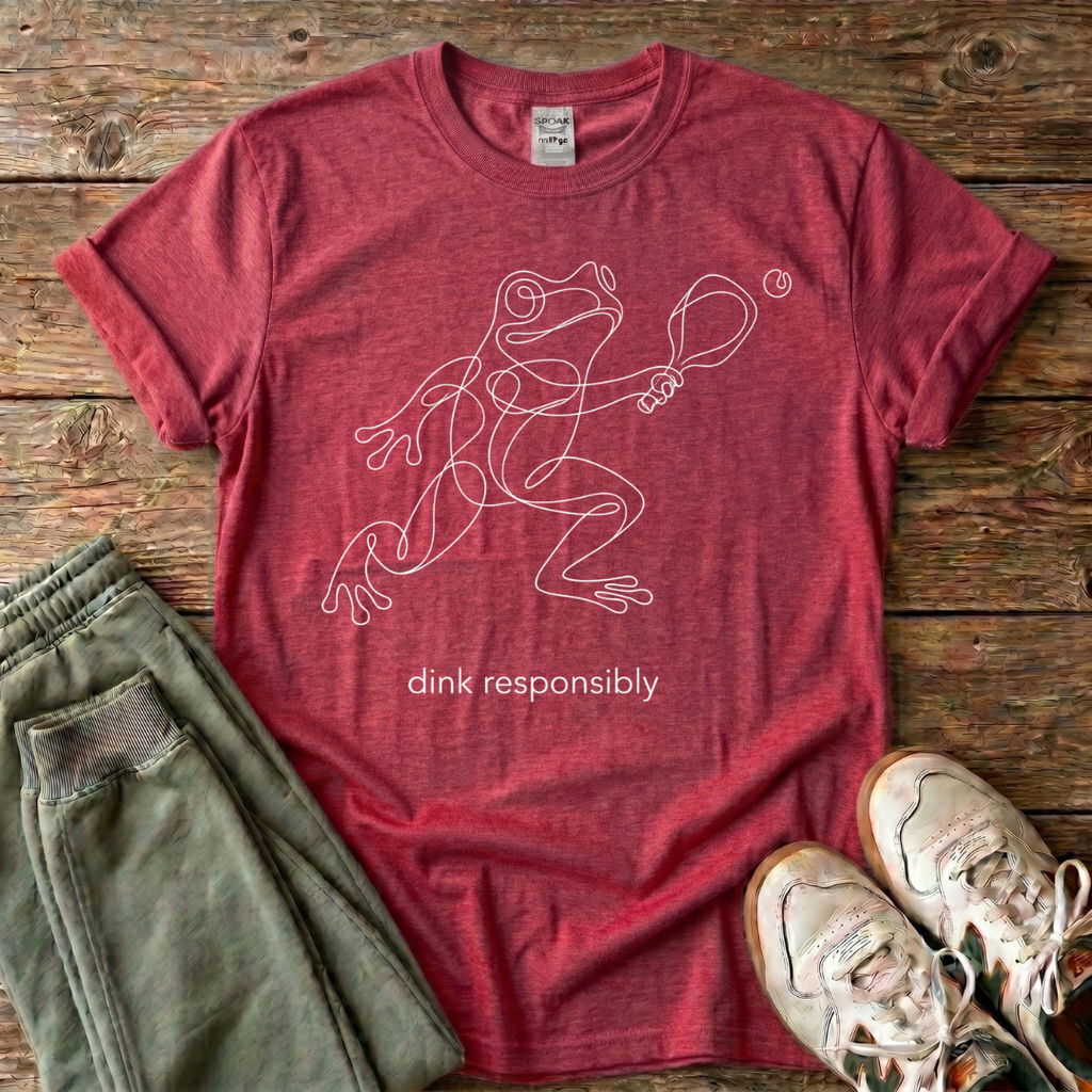 Dink Responsibly Frog Pickleball T-shirt