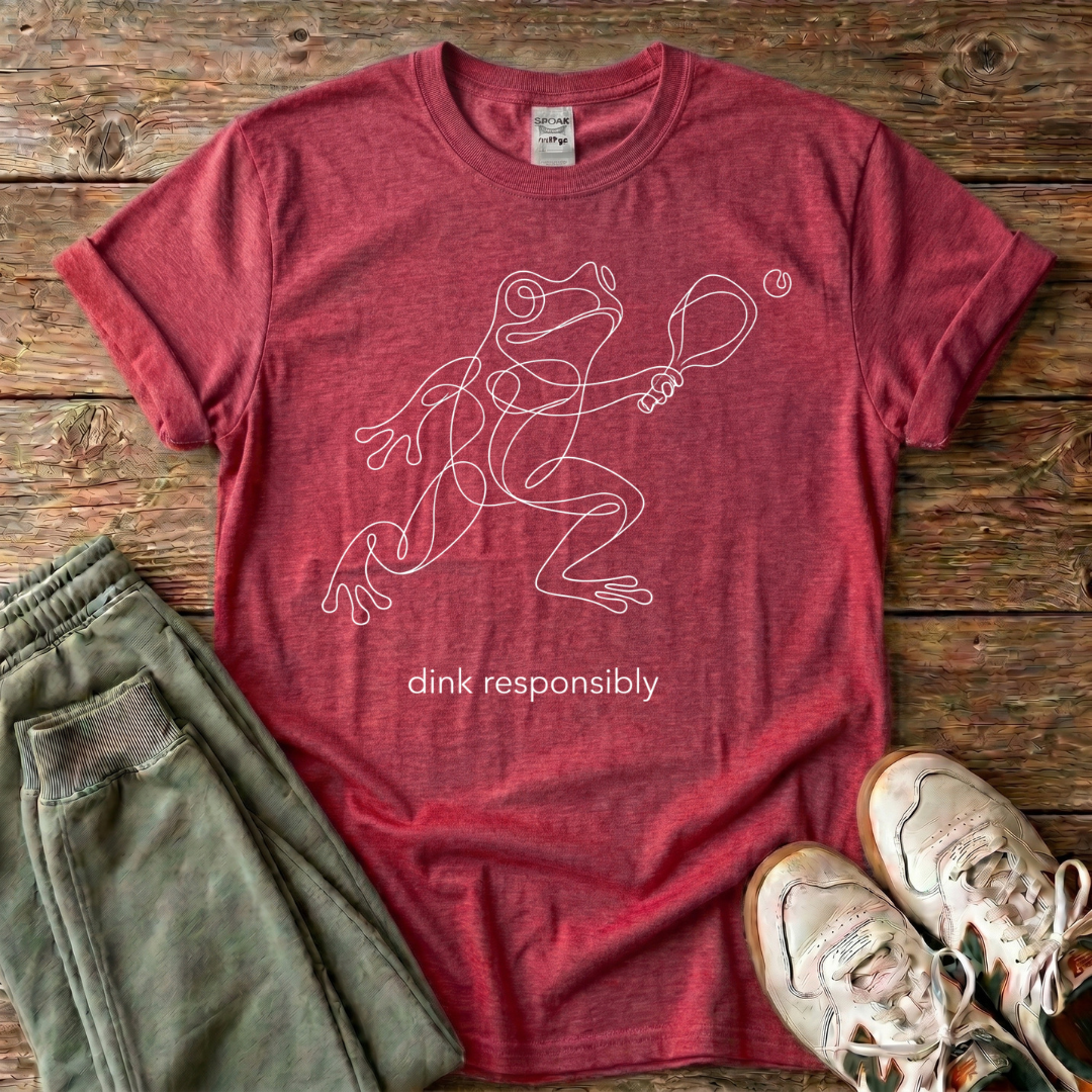 Dink Responsibly Frog Pickleball T-shirt