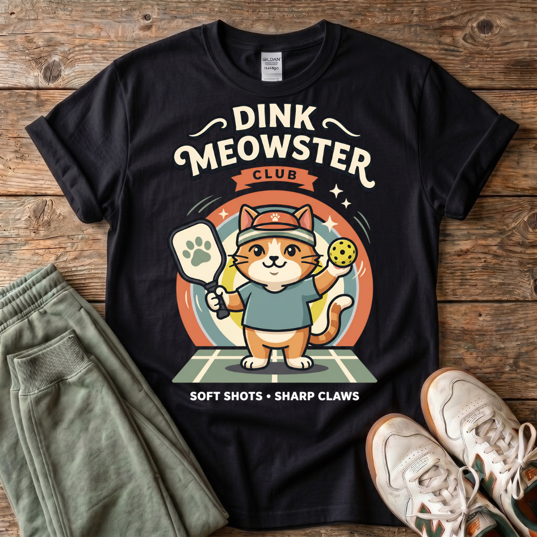 Dink Meowster Club Pickleball T-Shirt