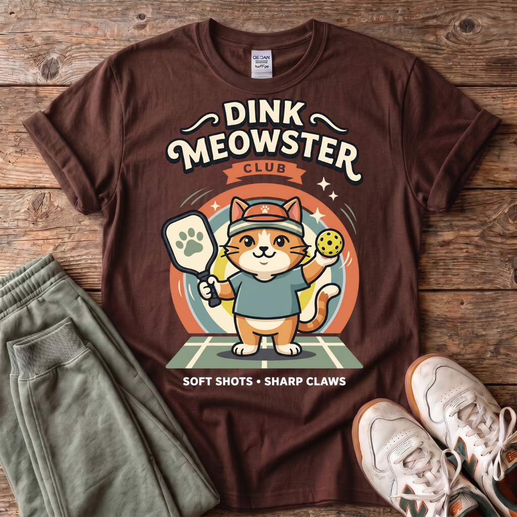 Dink Meowster Club Pickleball T-Shirt