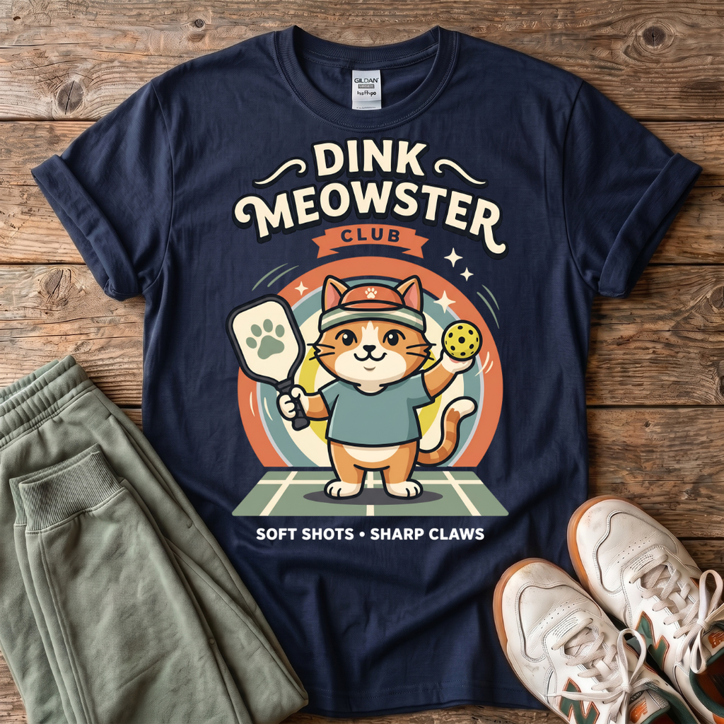Dink Meowster Club Pickleball T-Shirt