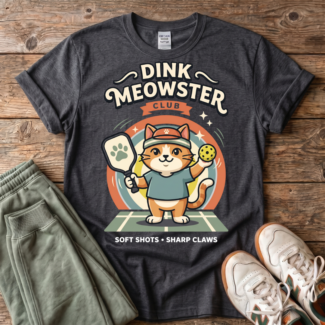 Dink Meowster Club Pickleball T-Shirt