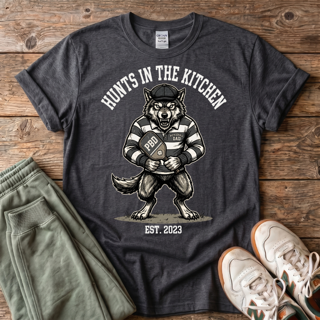 Funny Pickleball Dad Wolf T-Shirt
