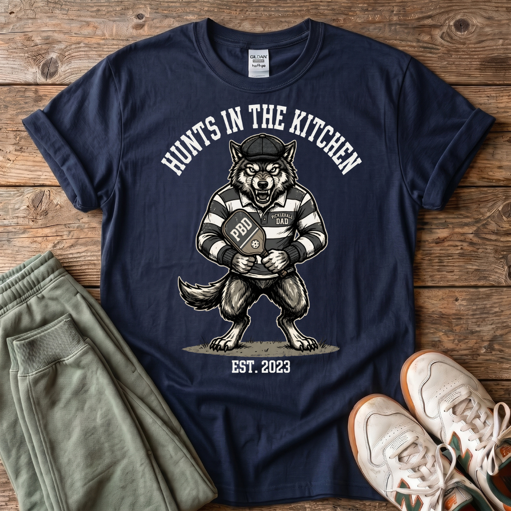Funny Pickleball Dad Wolf T-Shirt